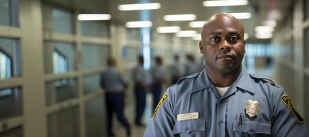 ai généré Masculin prison correctionnel officiers génératif ai photo