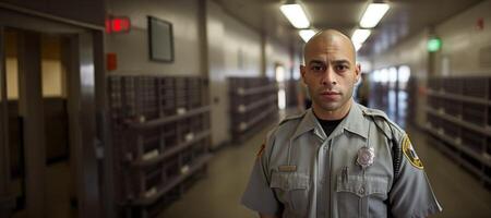 ai généré Masculin prison correctionnel officiers génératif ai photo