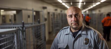 ai généré Masculin prison correctionnel officiers génératif ai photo