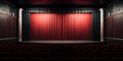 ai généré vide théâtre salle génératif ai photo