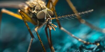 ai généré moustique proche en haut macro génératif ai photo