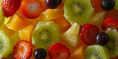 ai généré haché fruit salade génératif ai photo