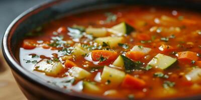 ai généré délicieux légume soupe génératif ai photo