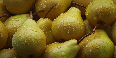 ai généré Frais Jaune poires génératif ai photo