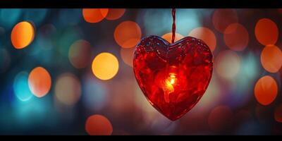 ai généré cœur en forme de des ballons la Saint-Valentin journée génératif ai photo