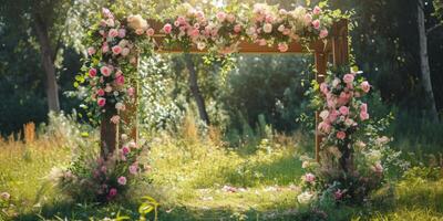 de fête mariage cambre dans la nature photo