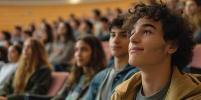 élèves dans Université salle photo