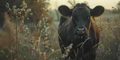 vache dans le pâturage photo