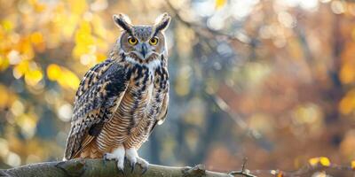 hibou sur une branche tif photo