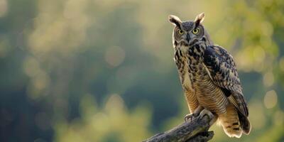 hibou sur une branche tif photo