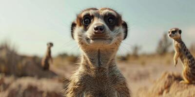 suricates dans le sauvage photo