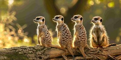 suricates dans le sauvage photo