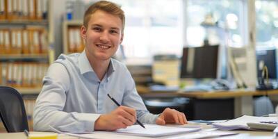 employé de bureau masculin photo