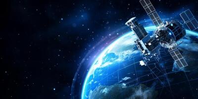 Satellite dans Terre orbite photo