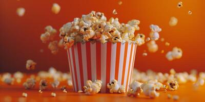 pop corn dans une seau cinéma photo