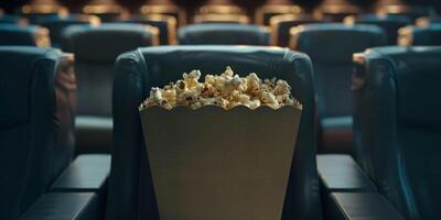 pop corn dans une seau cinéma photo