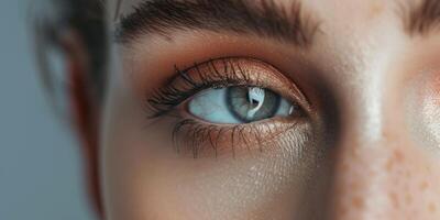 femelle yeux fermer macro maquillage photo