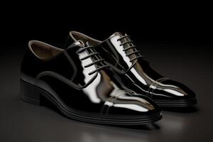 brevet cuir monsieur des chaussures photo