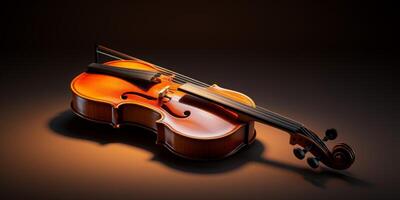 violon sur une foncé flou Contexte photo