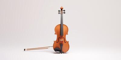 violon sur fond blanc photo