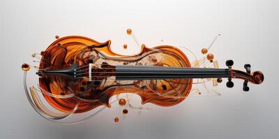 violon sur fond blanc photo