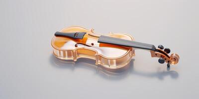 violon sur fond blanc photo