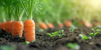 carottes dans le sol photo