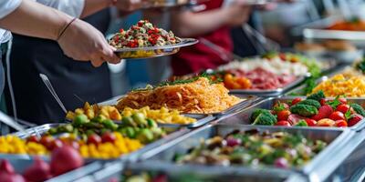 groupe buffet repas dans une restaurant photo