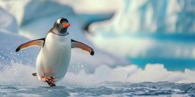 pingouin sur glace photo