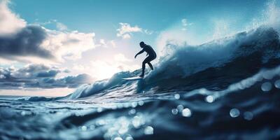 surfeur sur la vague photo