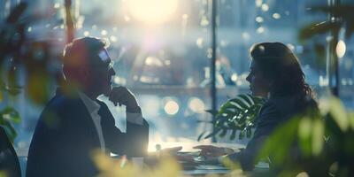 réussi les hommes d'affaires à travail photo