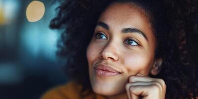 portrait d'une jeune fille souriante photo