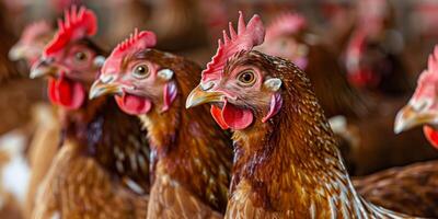 poulets sur le ferme photo