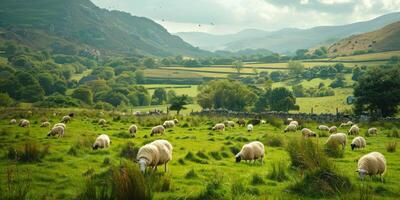 moutons dans les pâturages photo