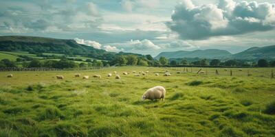 moutons dans les pâturages photo