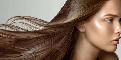 magnifique brillant longue aux femmes cheveux éclat photo