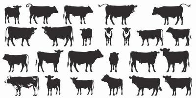 vache sur fond blanc photo