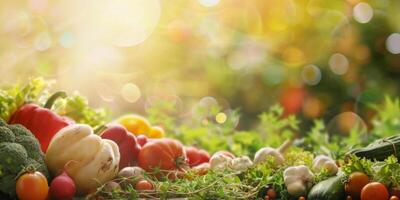 des légumes sur une flou Contexte photo