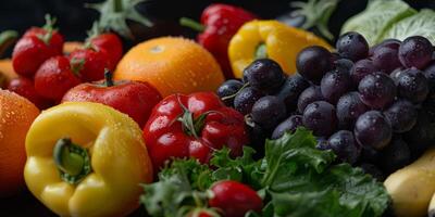 Frais des fruits et des légumes assorti photo