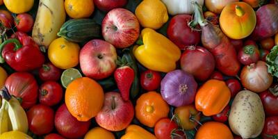 des fruits et des légumes assorti photo