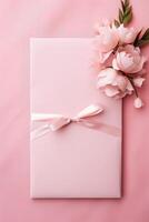 rose Contexte avec fleurs pour mariage invitations photo