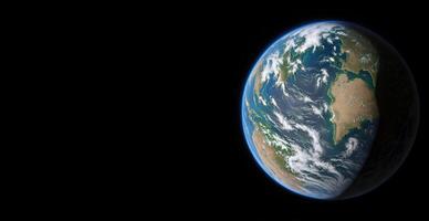 bleu planète vue de espace bannière photo