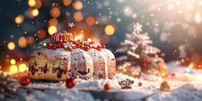 Nouveau année Noël cuisson gâteau bonbons photo