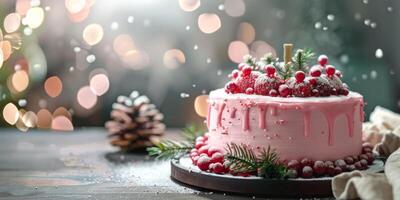 Nouveau année Noël cuisson gâteau bonbons photo