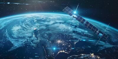 Satellite dans Terre orbite photo