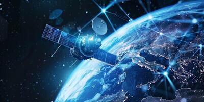 Satellite dans Terre orbite photo