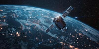 Satellite dans Terre orbite photo