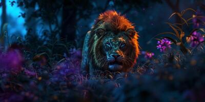 les Lions dans le sauvage savane photo