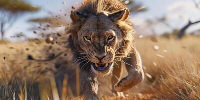 les Lions dans le sauvage savane photo