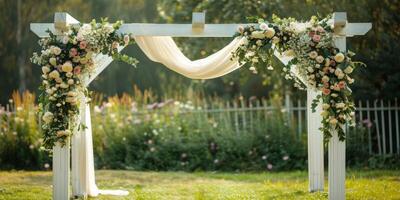 mariage fleur cambre dans la nature photo